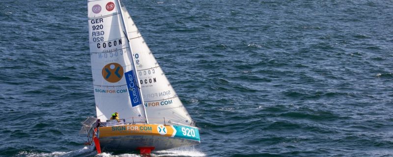 Se prevé para hoy la llegada de Melwin Fink como ganador de la primera etapa de la Mini Transat en categoría Serie