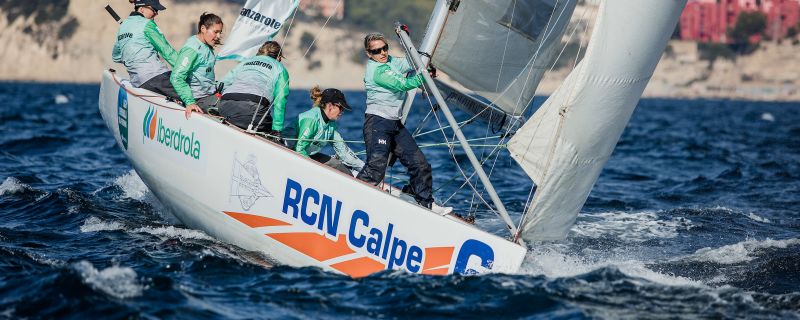THE FEMALE SAILING TEAM CALERO MARINAS LANZAROTE COMPETES IN CALPE IN THE SECOND ROUND OF THE IBERDROLA NATIONAL LEAGUE